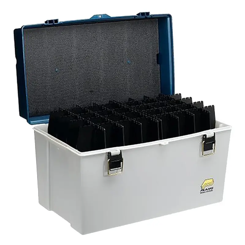 Plano Big Game Fishing Tackle Box – Silver & Blue Metallic Heavy-Duty Storage [791502] 1