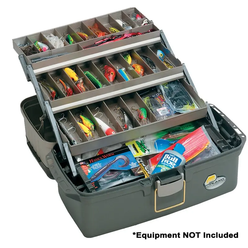 Plano Guide Series Tray Tackle Box – Graphite & Sandstone Stackable Design [613403] 1
