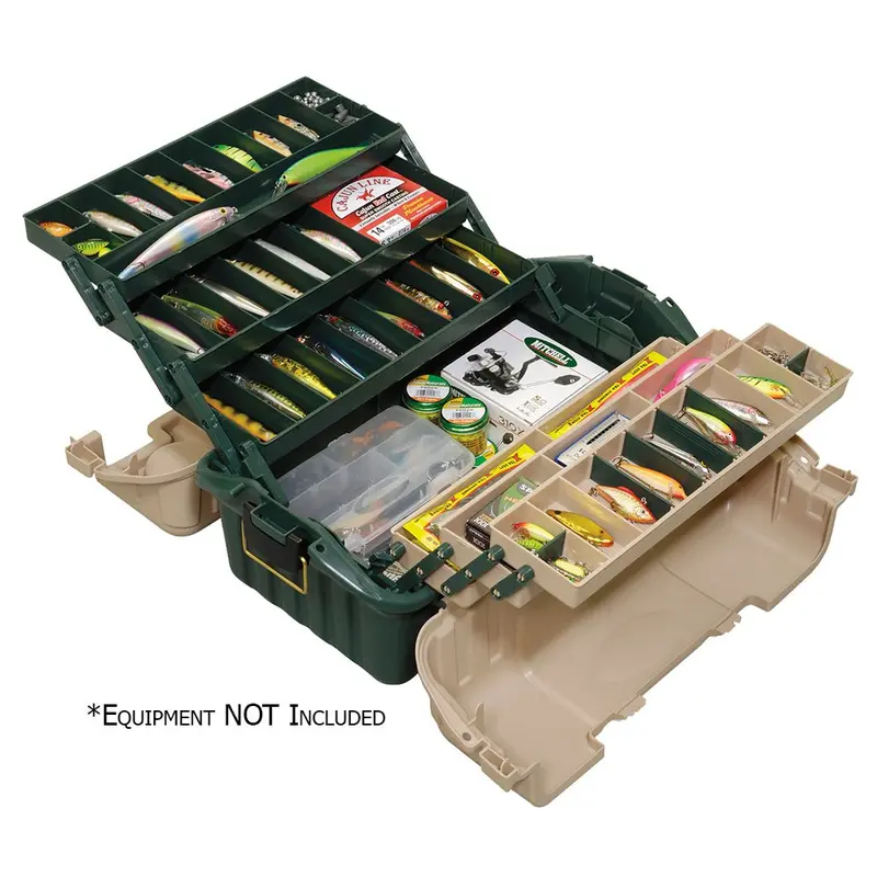 Plano Hip Roof Tackle Organizer With 6 Removable Trays – Green And Sandstone 1