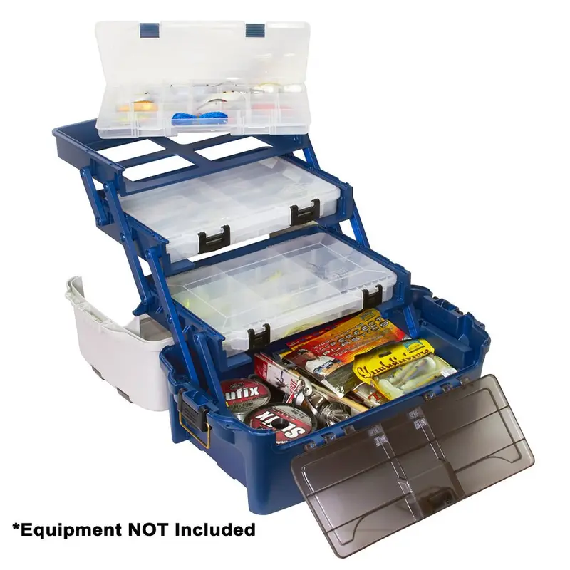 Plano Hybrid Hip-Mount 3-Compartment Tackle Box – 3700-Size Blue Carry System [723700] 1