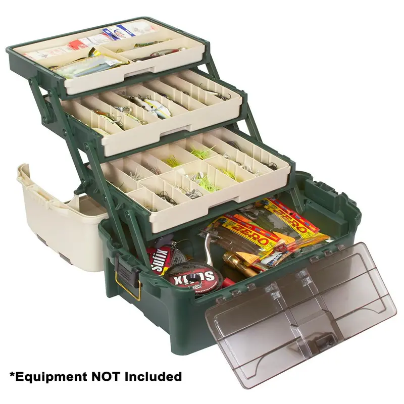 Plano Hybrid Hip-Mount 3-Tray Tackle Box – Forest Green Portable Organizer [723300] 1