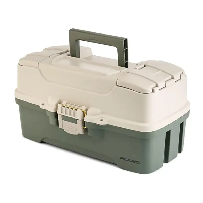 Plano Three-Tier Tackle Box – Green And Tan Colorway 1