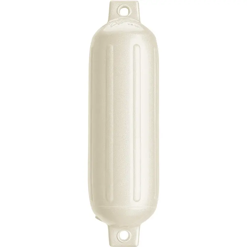 Polyform G-3 Twin-Eye Boat Fender – 5.5" X 19", Metallic White 1