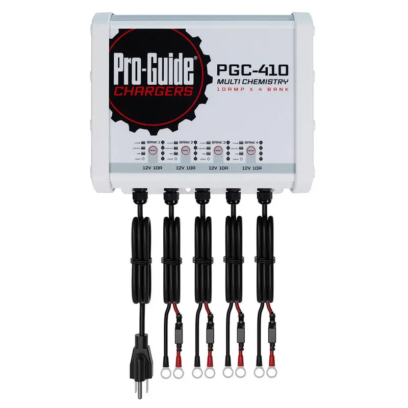 Pro-Guide Four-Bank 12V Onboard Battery Charger – 40-Amp Total Output [Pgc-410] 1