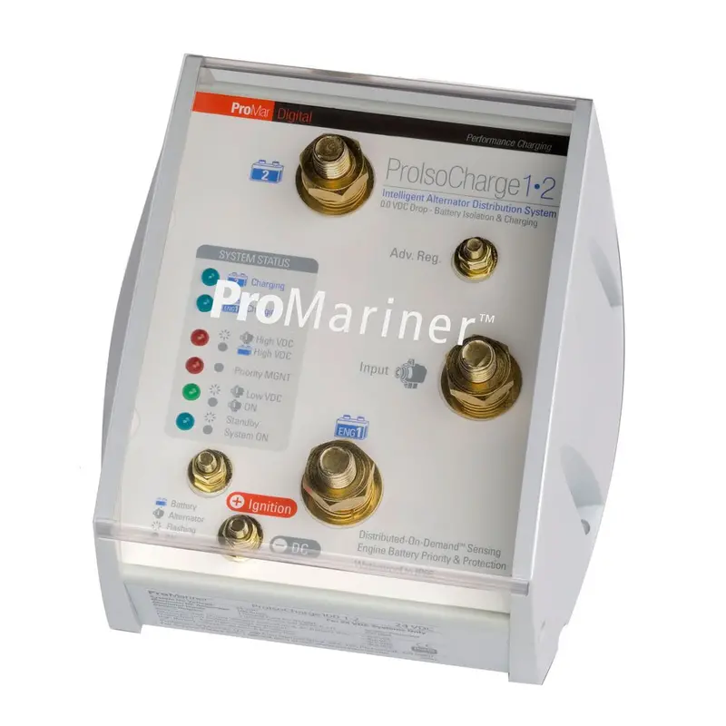 Promariner Proisocharge 120A Battery Isolator – Single Alternator, Two-Bank Setup 1