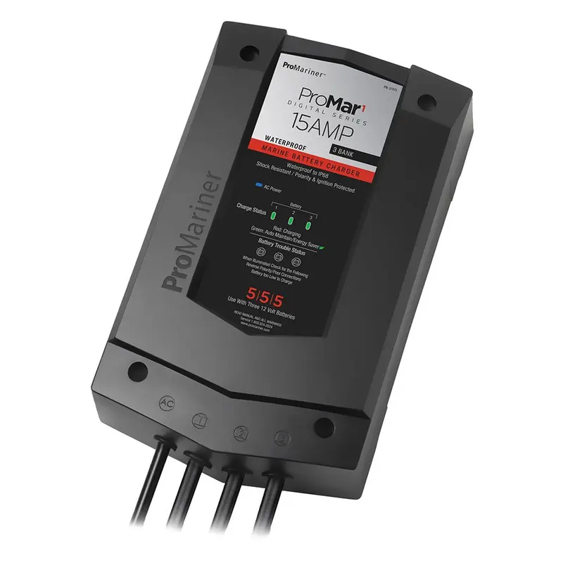 Promariner Promar1 Ds Digital 15A Triple-Bank Smart Charger (31515) 1