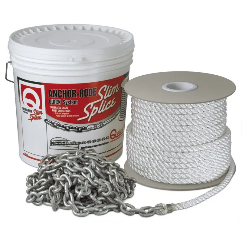 Quick-Release Anchor Rode: 7Mm Chain + 100Ft 1/2" 3-Strand Nylon Rope [Fvc070312210Q00] 1