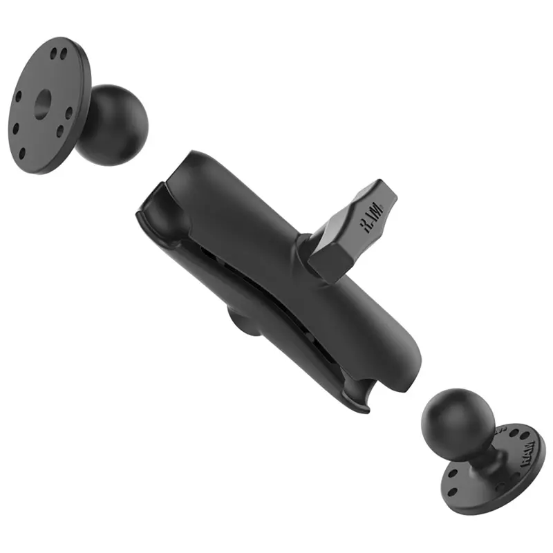 Ram 1.5" Ball Double Socket Arm With Dual 2.5" Round Bases (Amps Pattern) [Ram-101U] 2