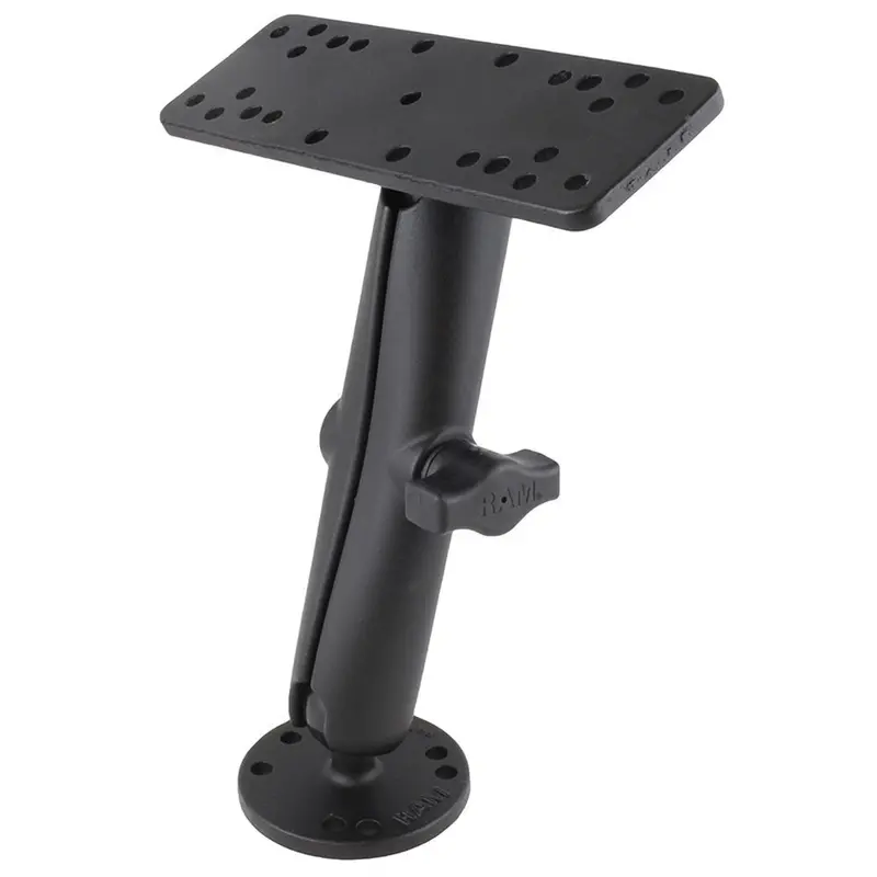 Ram 1-Inch Ball Mount With Long Double Socket Arm And Dual-Base Configuration (Rectangle + Round) 1