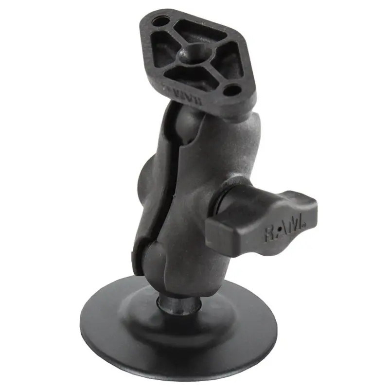 Ram 1-Inch Ball Mount With Short Double Socket Arm, Flex Adhesive Base, And Diamond Adapter 1