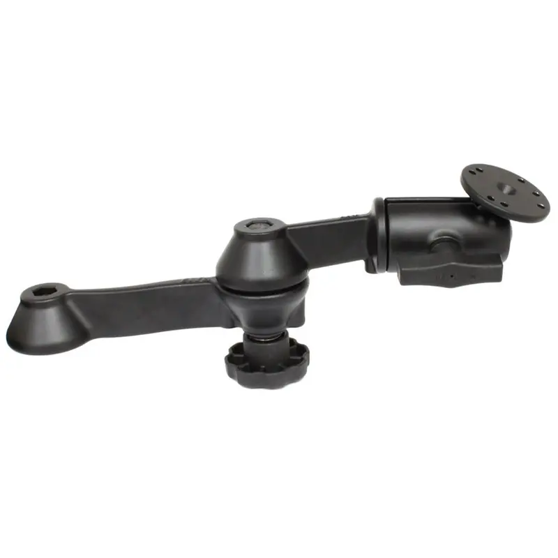 Ram 12-Inch Double Swing Arm Mount With 2.5-Inch Round Base – Marine-Grade Aluminum [Ram-Vb-110-1U] 1
