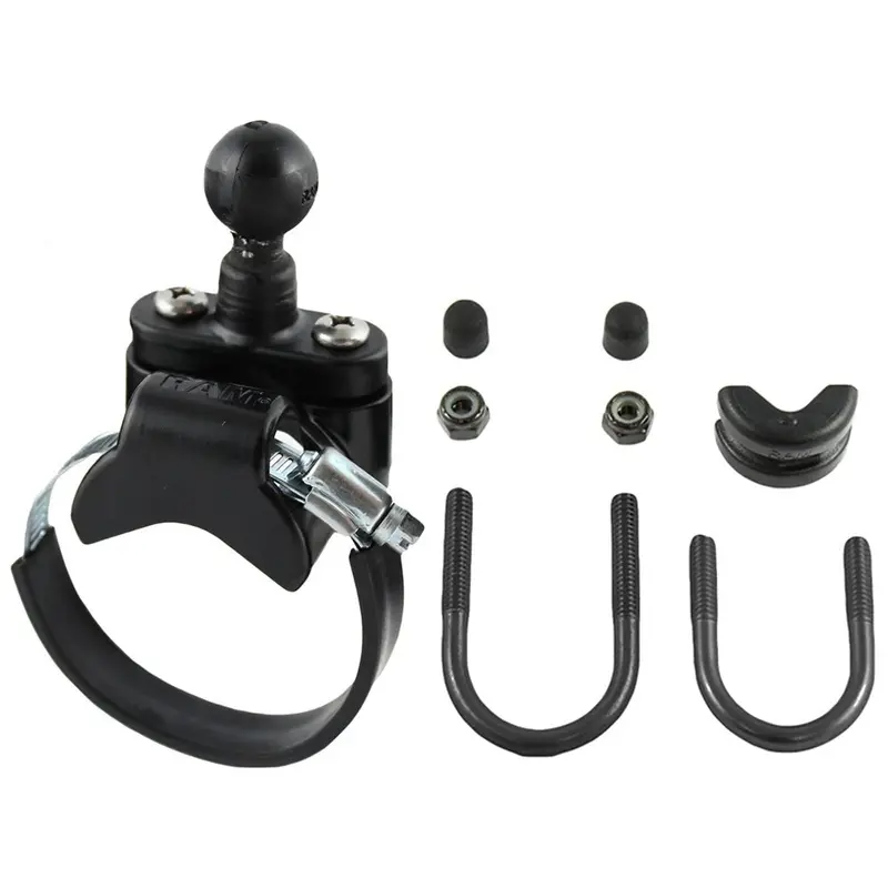Ram Atv/Utv Rail Base With Zinc U-Bolt And 1" Ball For Rails Up To 3.15" Diameter [Ram-B-231Z-2U] 1