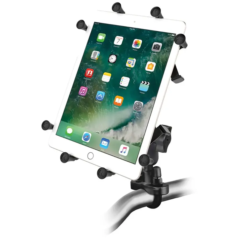 Ram Handlebar Rail Mount With Zinc-Coated U-Bolt And Universal X-Grip Cradle For 10" Tablets [Ram-B-149Z-Un9U] 2
