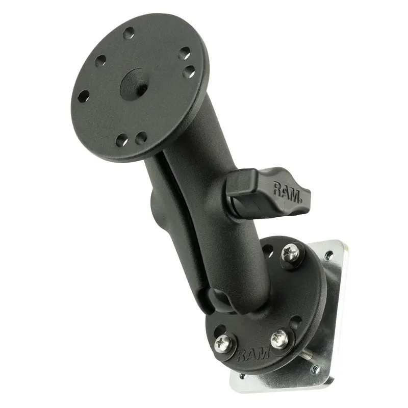 Ram Mount Dual-Ball Adjustable Dashboard Mount With Reinforced Backing Plate [Ram-B-101U-225B2] 1