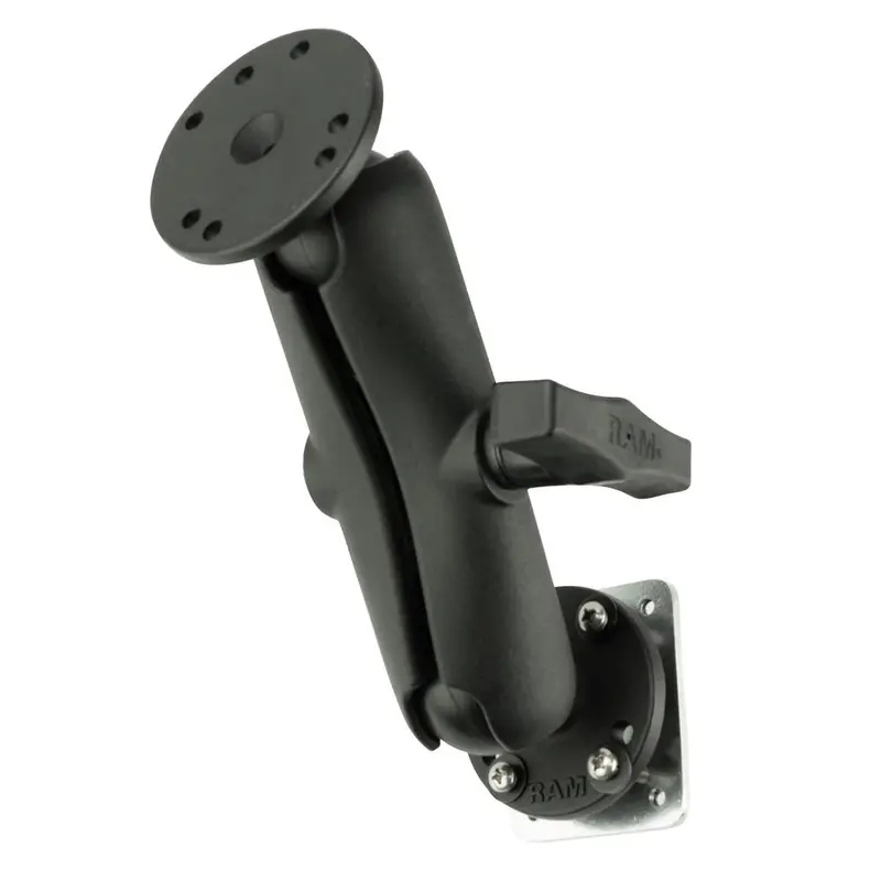 Ram Mount Medium-Length C-Size Drill-Down Dashboard Mount With Backing Plate [Ram-101-225B2U] 1