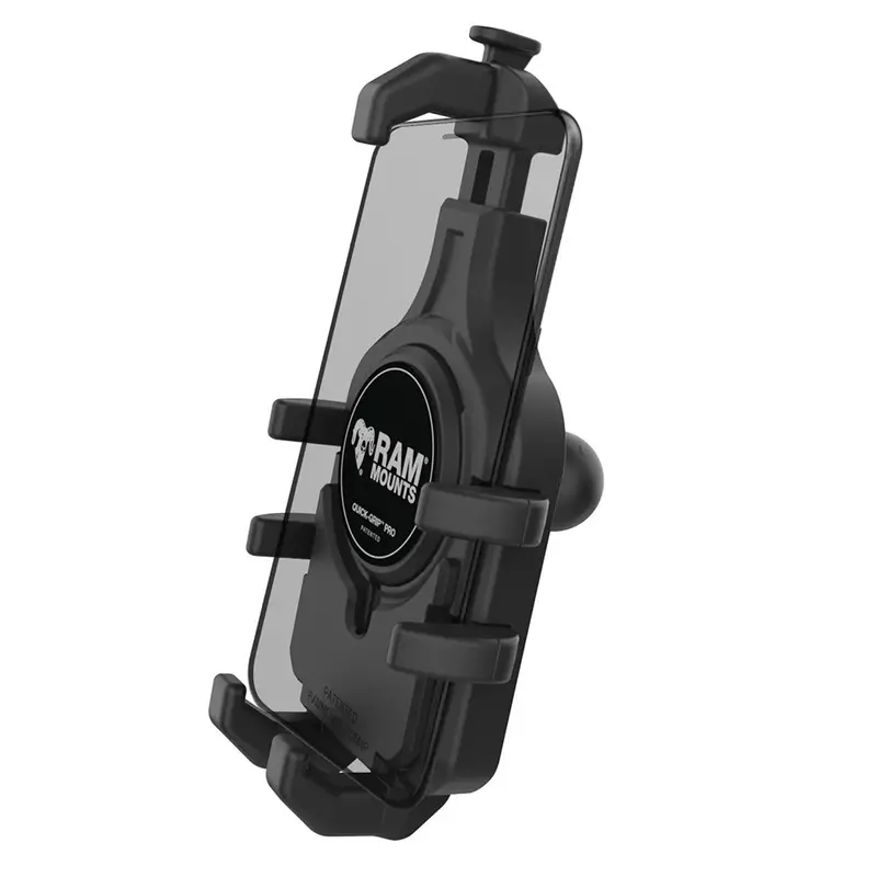 Ram Mount Quick-Grip Pro Compact Phone Holder With Ball Mount (Ram-Hol-Pd5Bu) 1
