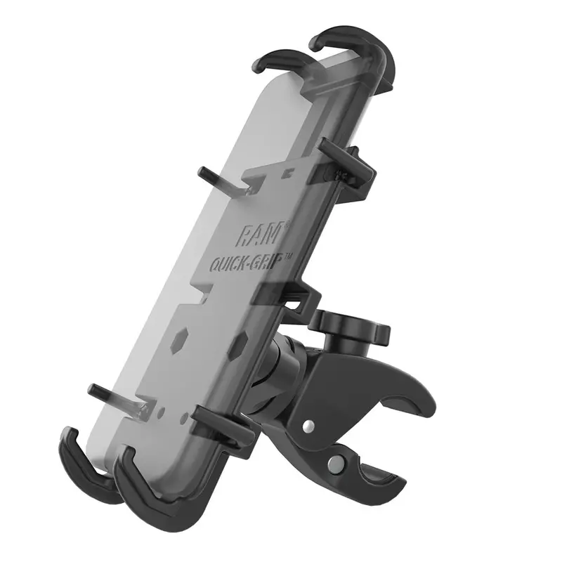 Ram Mount Quick-Grip Xl Smartphone Holder With Low-Profile Tough-Claw Base [Ram-Hol-Pd4-400-1U] 1
