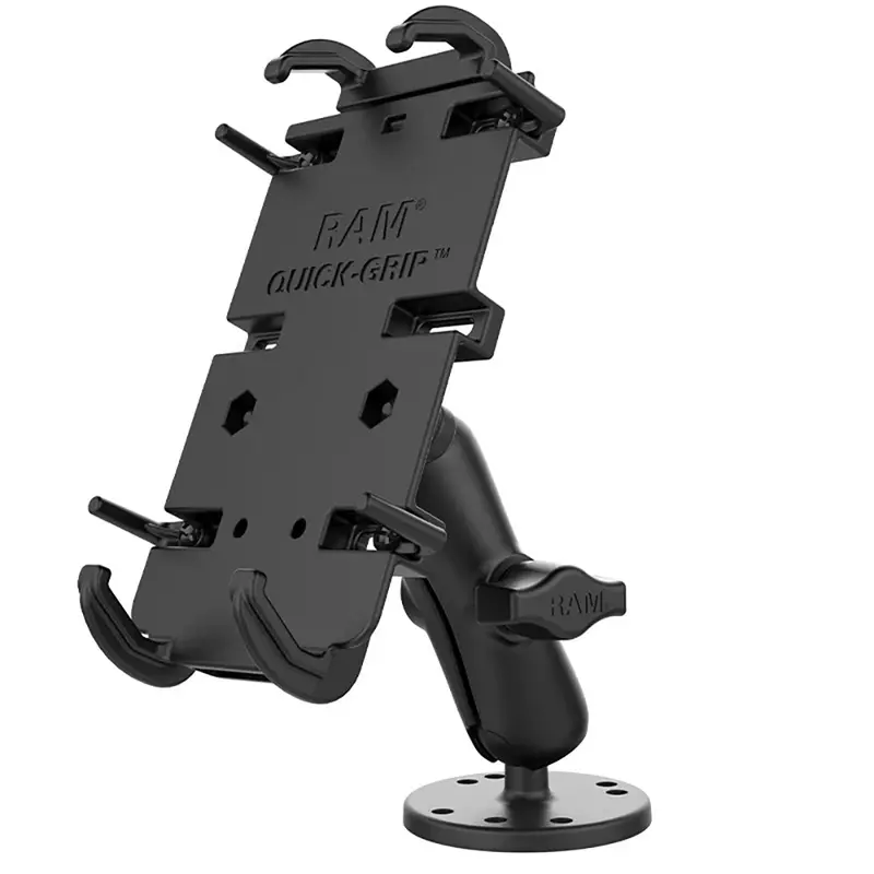 Ram Mount Quick-Grip Xl Spring-Loaded Smartphone Holder With Drill-Down Base 1