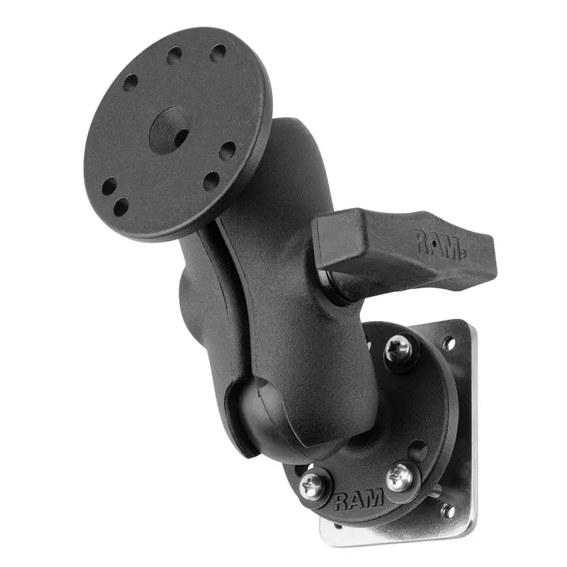 Ram Mount Short-Length C-Size Drill-Down Dashboard Mount With Backing Plate [Ram-101-B-225B2U] 1