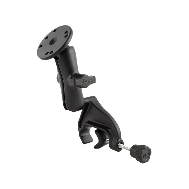 Ram Mount Yoke Clamp Mount With Double Socket Arm And Round Base 1