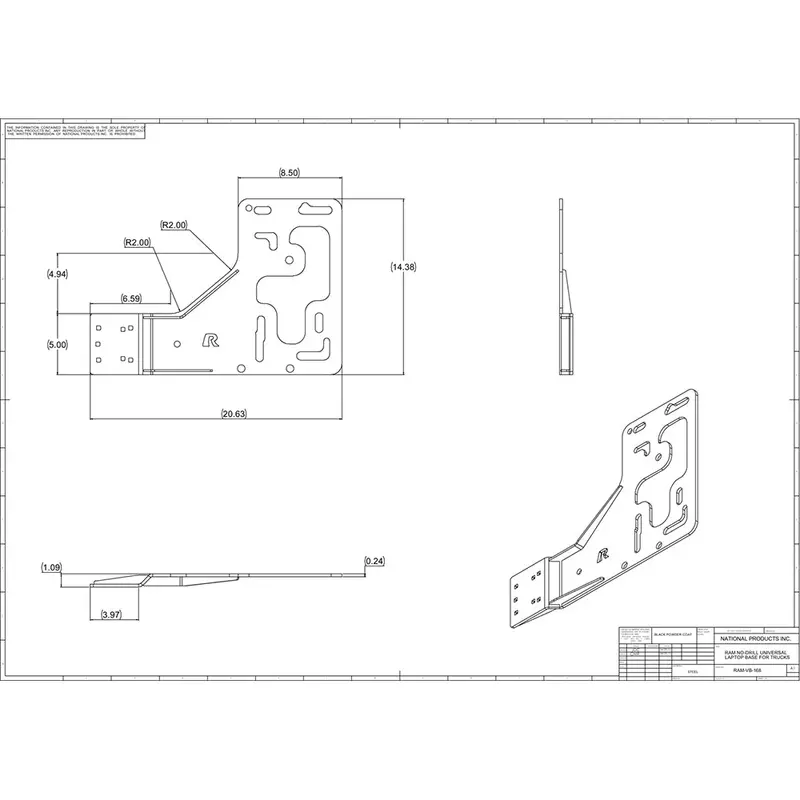 Ram No-Drill Vehicle Base Designed For Semi-Truck Cabins 2