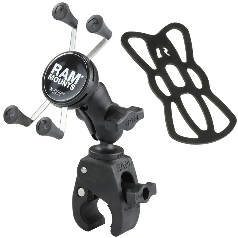 Ram Small Tough-Claw Base With Short Double Socket Arm And Universal X-Grip For Phones & Iphones [Ram-B-400-A-Hol-Un7Bu] 1