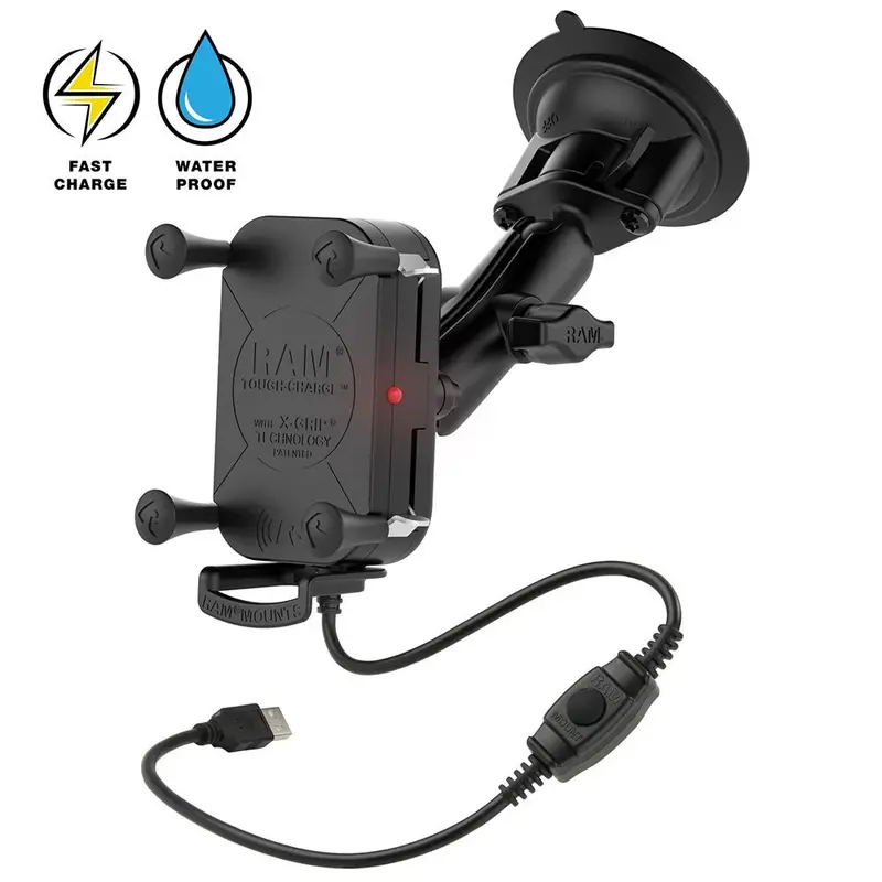 Ram Tough-Charge 15W Wireless Charging Suction Mount With Fast Charging [Ram-B-166-Un12W-1] 1