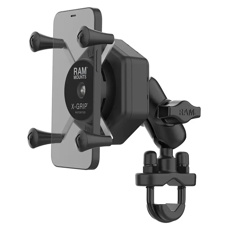 Ram X-Grip Standard-Sized Phone Mount With Vibe-Safe Short U-Bolt Base [Ram-B-149Z-A-Un7-462] 1