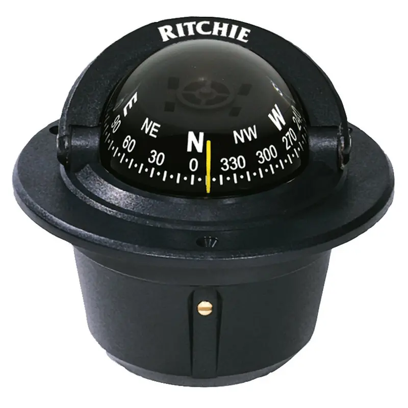 Ritchie F-50 Black Flush-Mount Explorer Compass 1