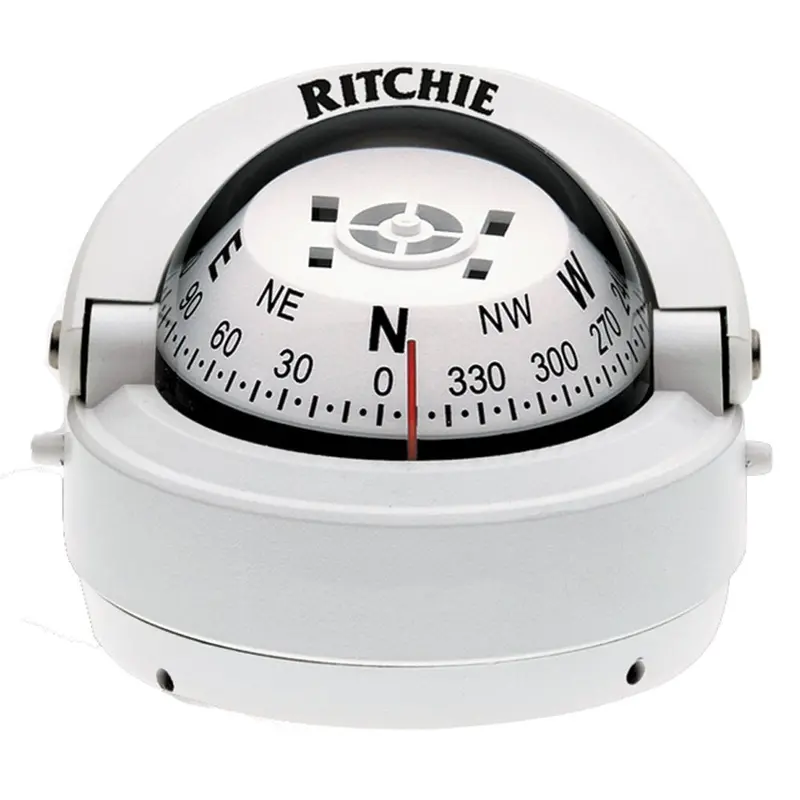 Ritchie S-53W Explorer Compass – Surface-Mount, White Dial (S-53W) 1
