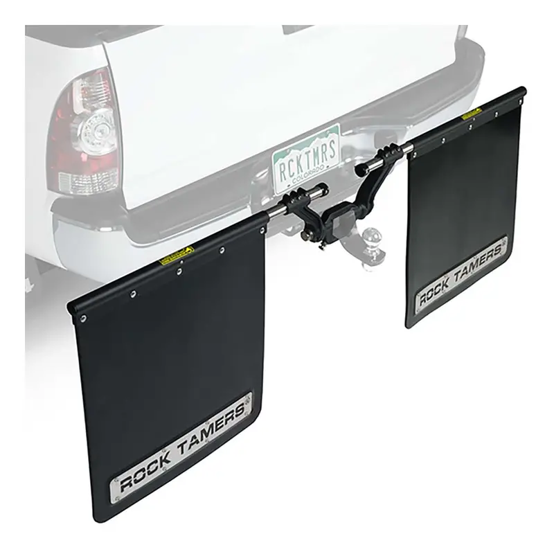 Rock Tamers 3-Inch Hub-Centric Mudflap Kit – Matte Black Finish With Stainless Hardware 2