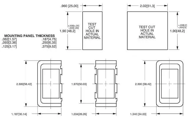 Rocker Switch Mounting Panel – Single-Switch Layout 2