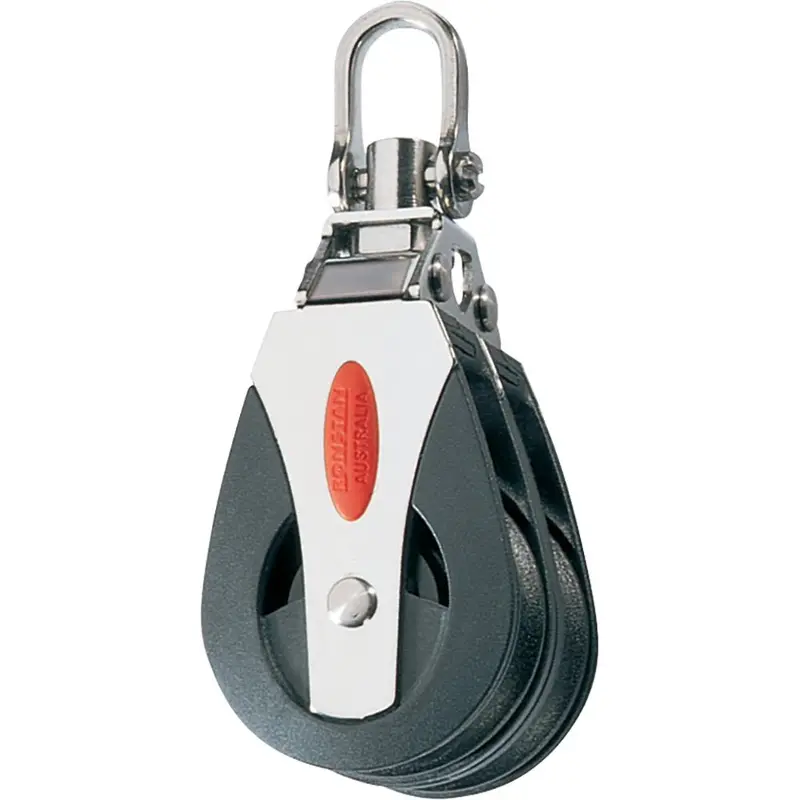 Ronstan Series 40 Double-Sheave Ball Bearing Block – Swivel Head Rigging Pulley [Rf40200] 1