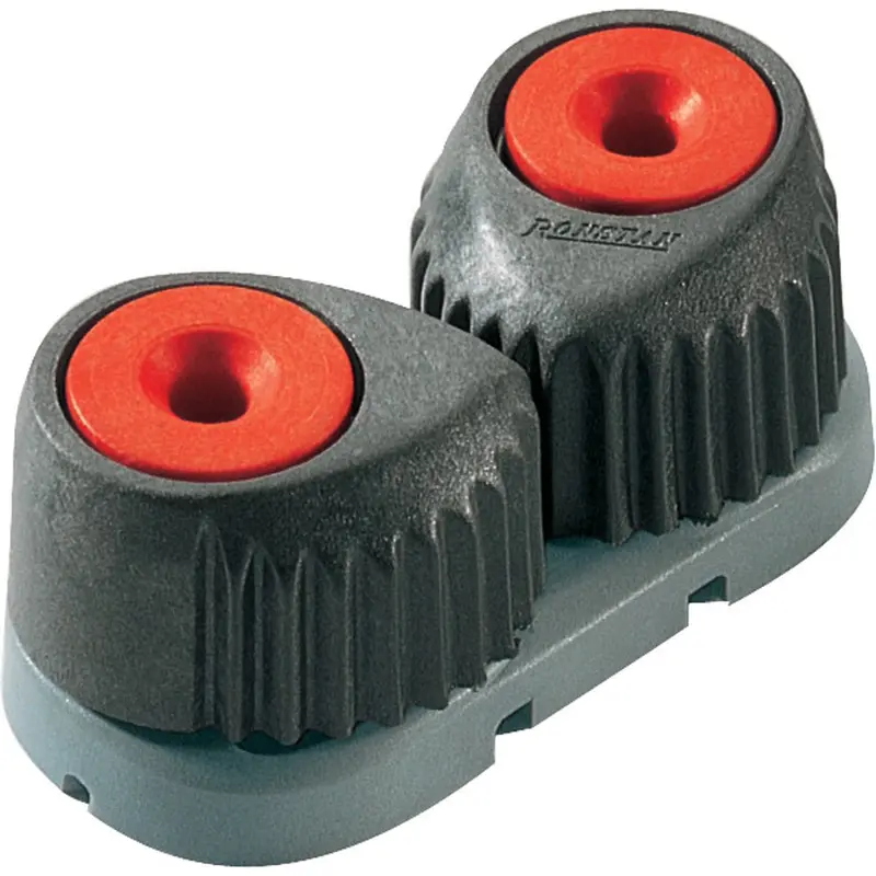 Ronstan Small T-Cleat Cam Cleat – Red Lever With Grey Base 1