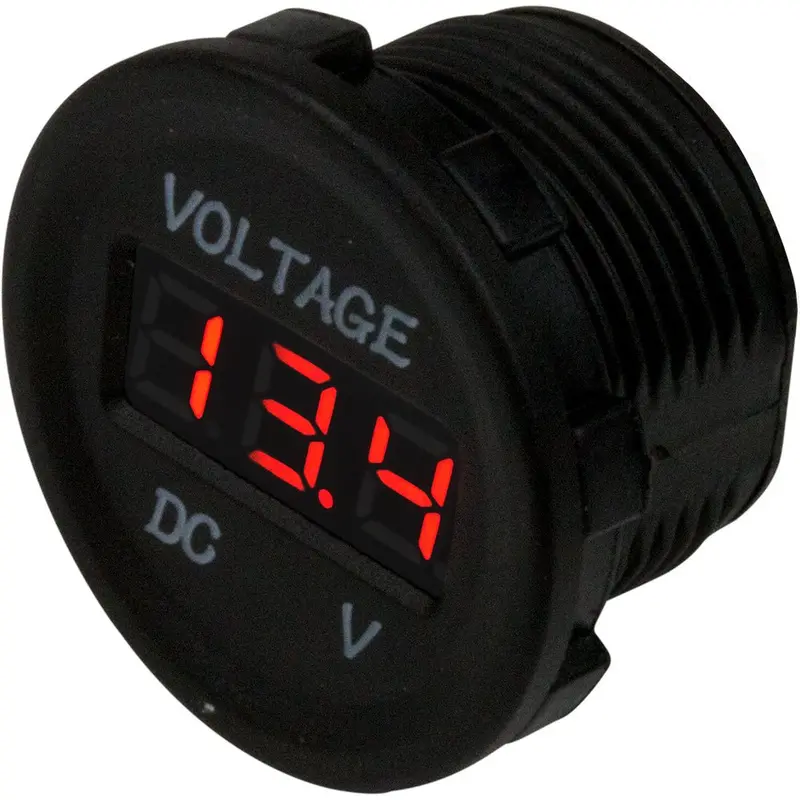 Round Analog Voltage Meter – 6–30V Dc – Sea-Dog 421615-1 1