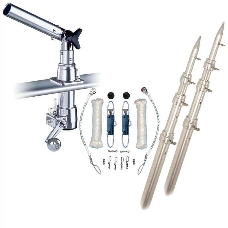 Rupp Z30-Tpgn-18T Z-30 Top Gun Outrigger Kit: 18-Foot Poles + Integrated Single-Line Rigging With Klickers 1