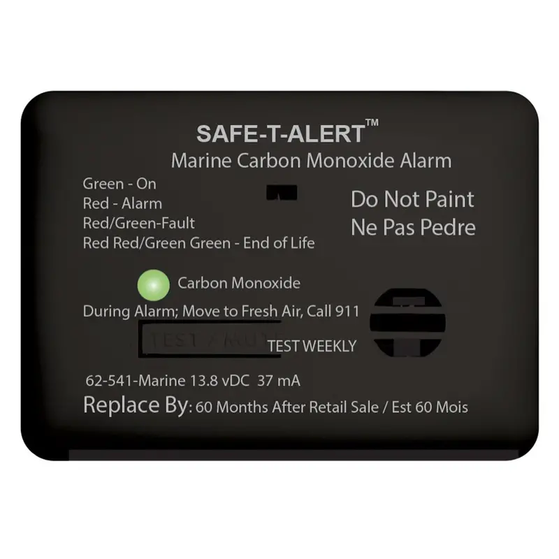 Safe-T-Alert 62-Series Co Alarm With Relay Output – 12V Surface-Mount Marine Model 1