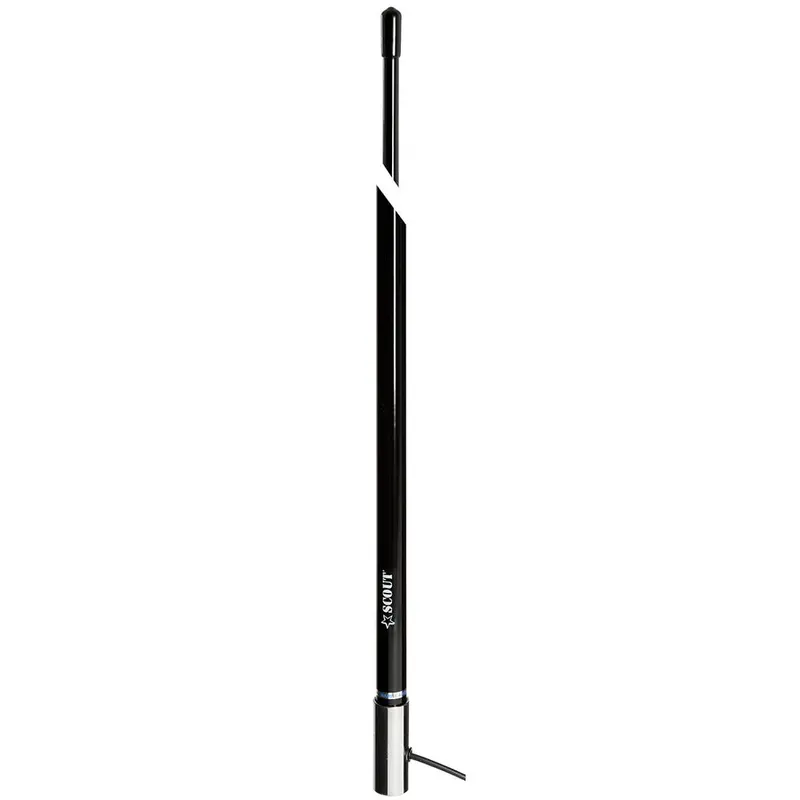Scout 8-Foot Black Vhf Antenna — 6Db Gain, Stainless Steel Ferrule, 5-Meter Rg-58 Coax, And Pl-259 Connector (Ks-42 Mount) [Pf An Nvhf00009T] 2