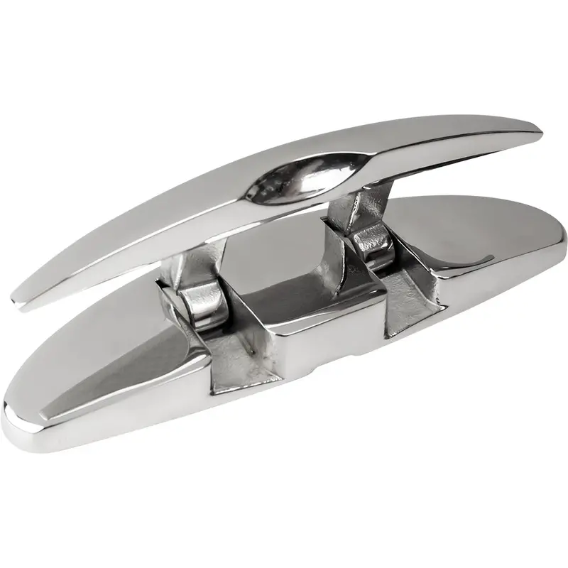 Sea-Dog 5-Inch Stainless Steel Oval Folding Cleat – Hidden Hex Bolt Design [041115-1] 1