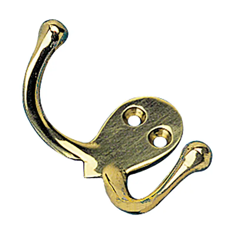 Sea-Dog Cast Brass Double Coat Hook [671510-1] 1