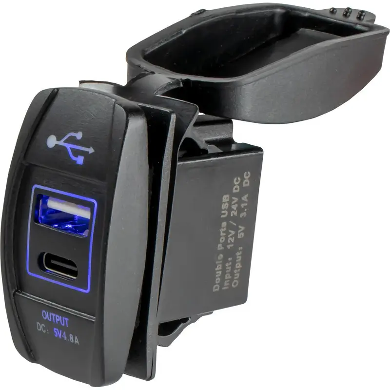 Sea-Dog Usb-C Rocker Switch Power Socket – Marine-Grade 426521-1 1