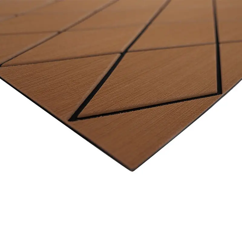Seadek Two-Tone Diamond Pattern Marine Decking – 40" X 80" X 6Mm Brushed Finish (Brown/Black) [56411-89905] 1