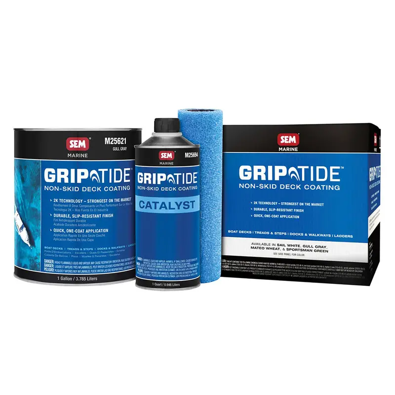Sem Griptide Non-Skid Deck Coating Kit – Gull Gray Finish 1