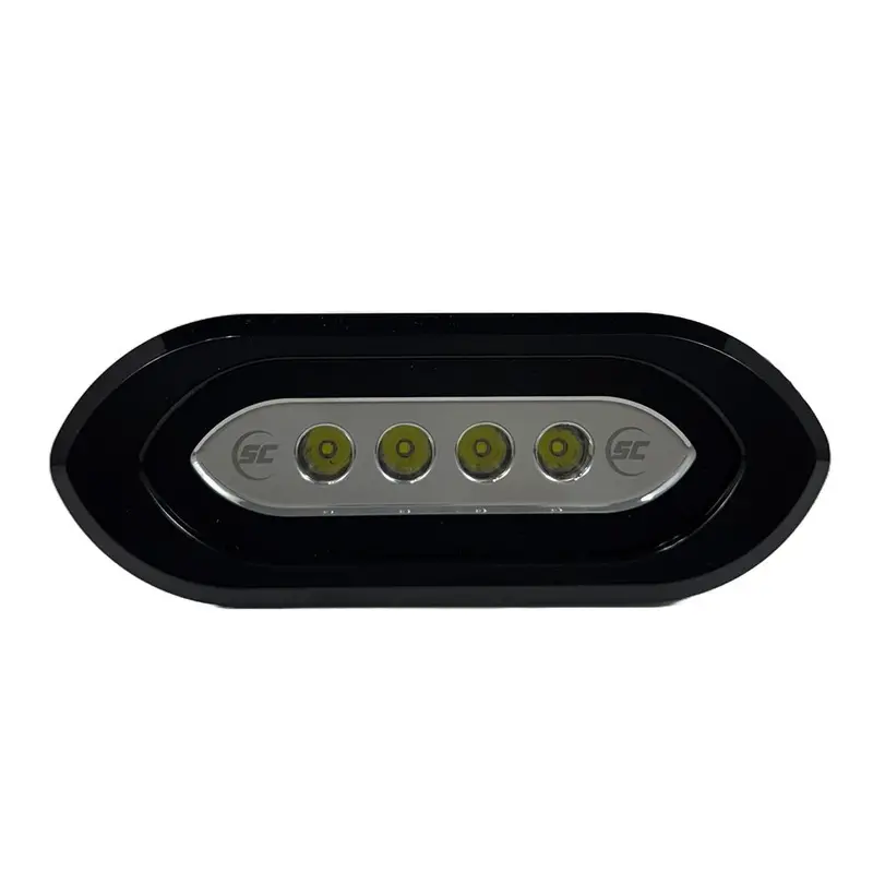 Shadow-Caster Flush-Mount Spreader Light – Black Housing, Cool White Output 1