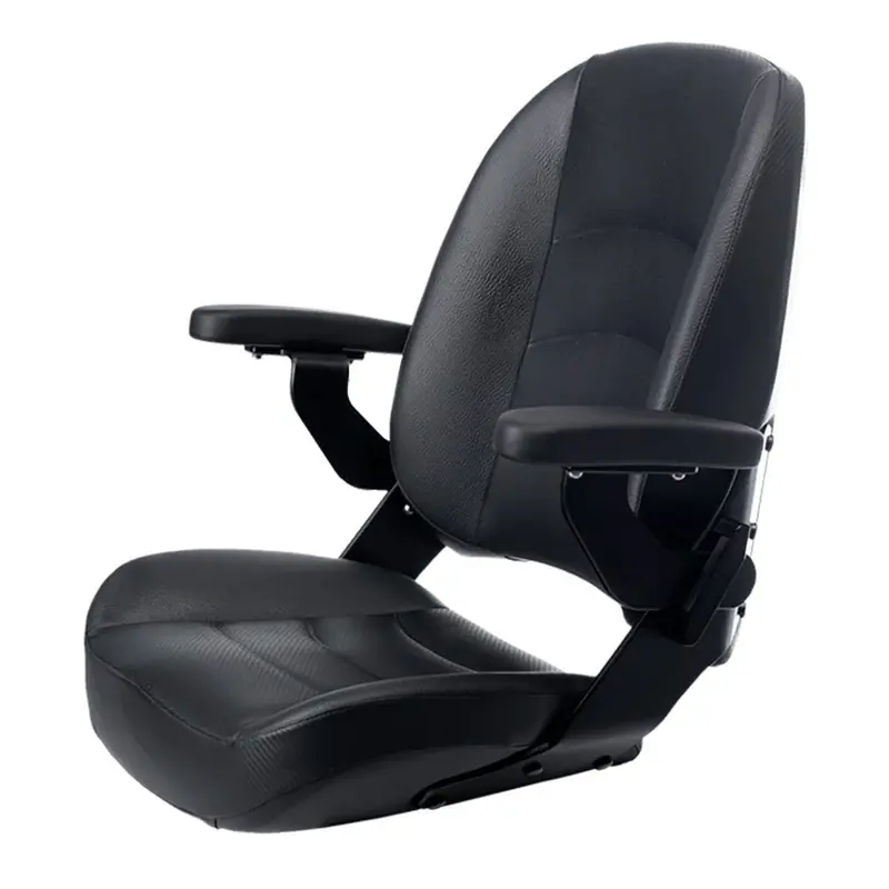 Shockwave S5 Corbin Mid-Back Marine Seat – Onyx Black Finish 1