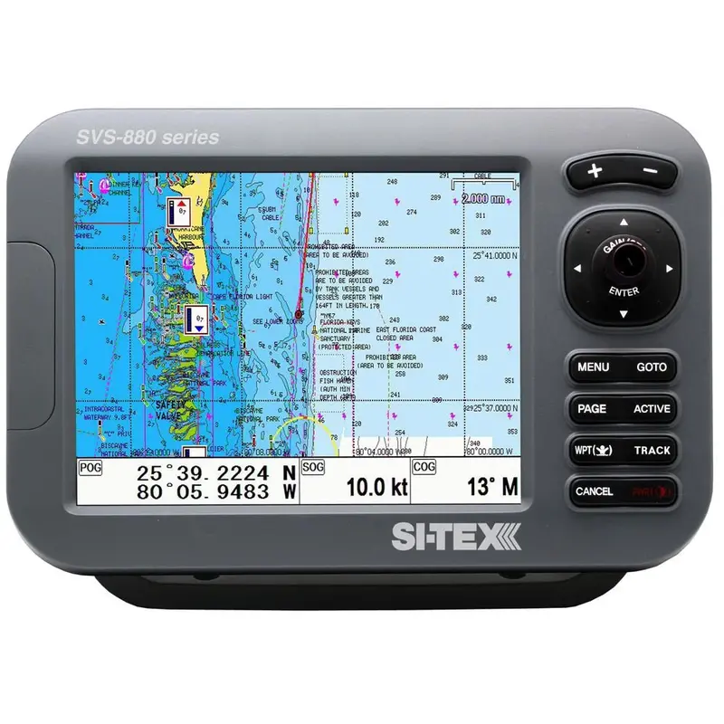 Si-Tex Svs-880Cf+ Dual-Frequency 600W Sonar & Gps Chartplotter – 8″ Color Lcd, Internal Antenna, C-Map 4D Enabled 1
