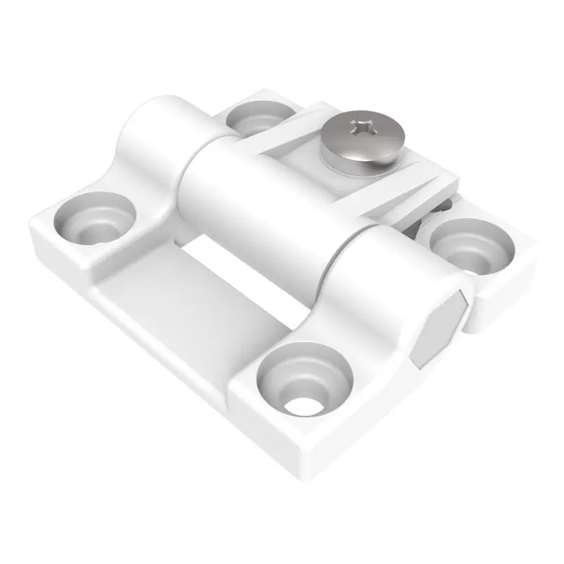 Southco E6-10-301-10 Medium-Sized Symmetric Adjustable-Torque Hinge – Natural White Acetal Copolymer 1