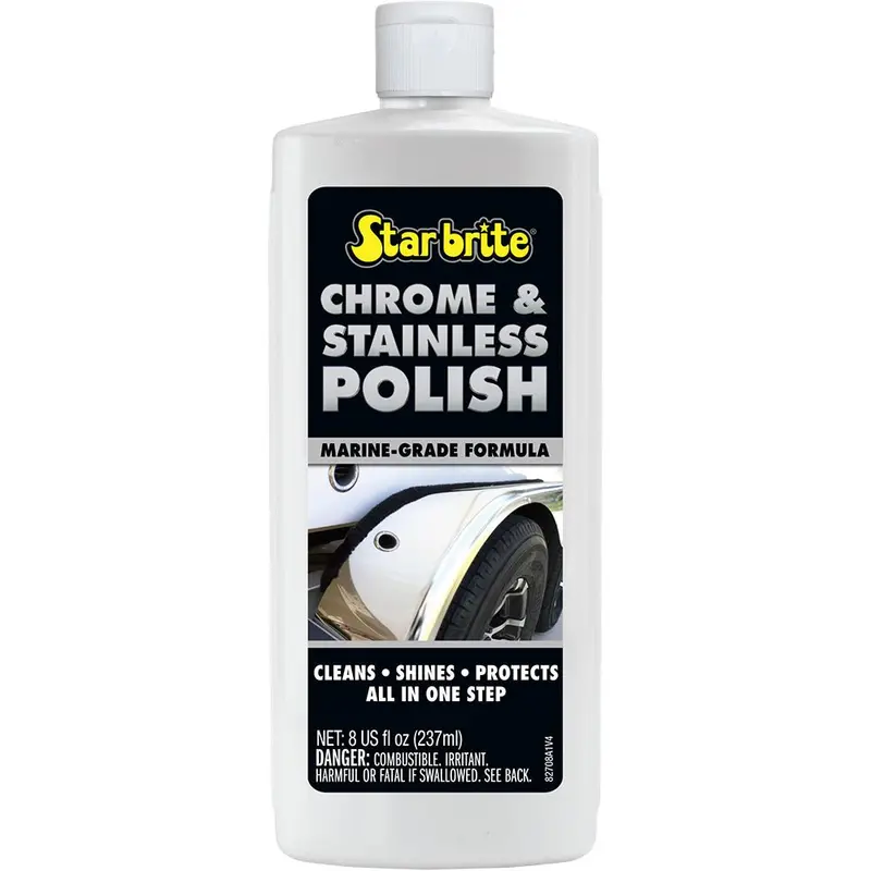 Star Brite Chrome & Stainless Steel Polish – Marine-Grade Shine Enhancer – 8 Oz (Model 82708) 1