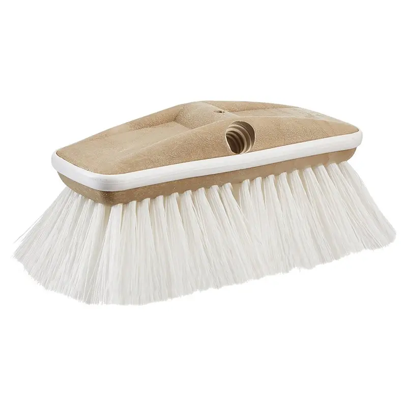 Star Brite Deluxe White Stiff-Bristle 8" Marine Brush With Bumper & Dual Mounting [40163] 1