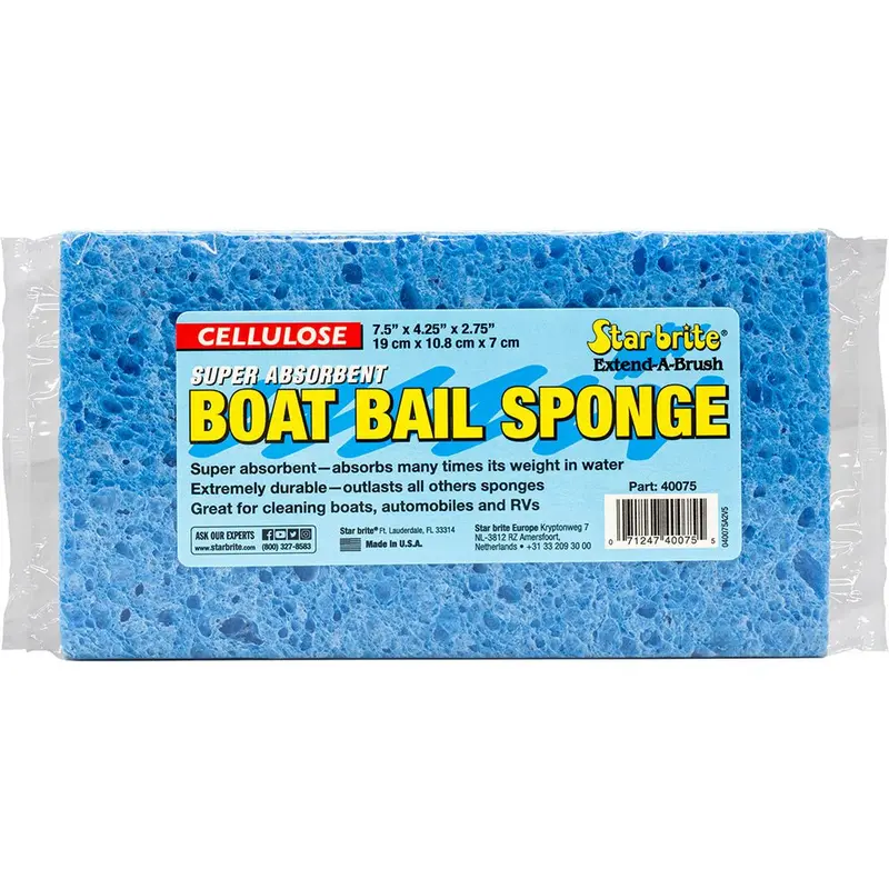 Star Brite Extra-Large Super-Absorbent Cellulose Bail Sponge (7.5" X 4.25" X 2.75") – Model 40075 1